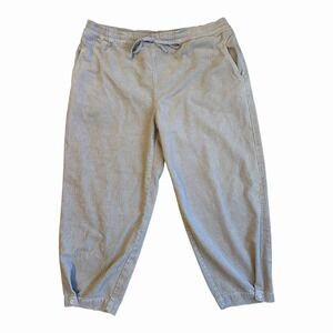 Poetry Hemp Organic Cotton Yak Corduroy‎ Tapered  Leg Crop Pants US 16 Lagenlook